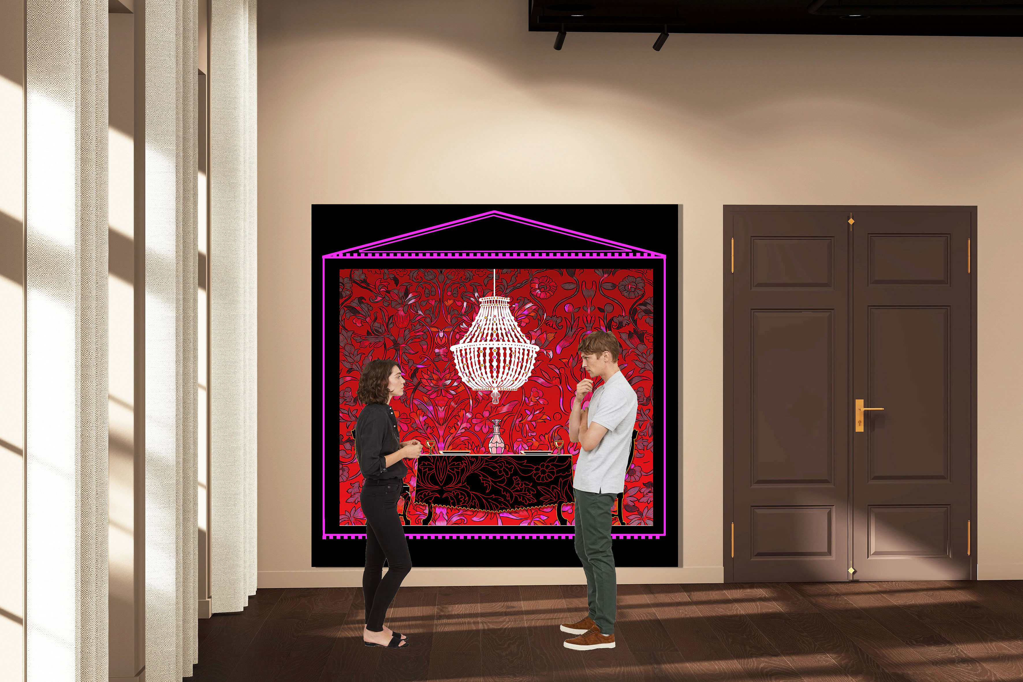 I koht. Urmas Viigi installatsiooni kavand „Õhtusöök“