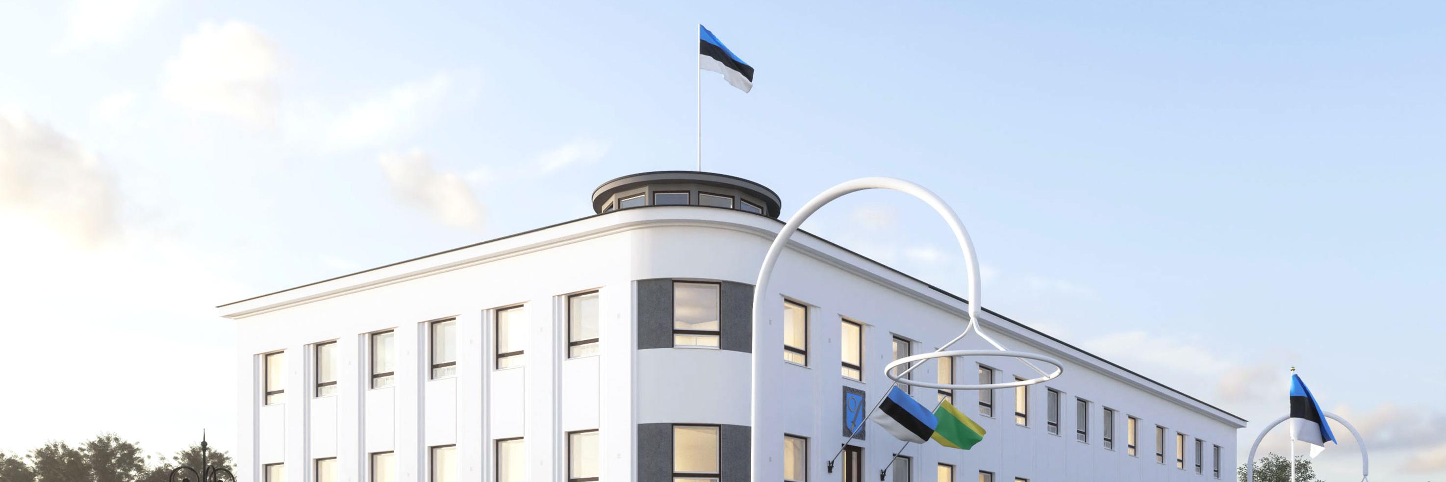 Võru riigimaja kunstikonkurss. Võru riigimaja eskiis.